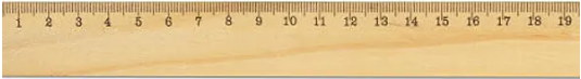 Wooden ruler for measuring wrist size